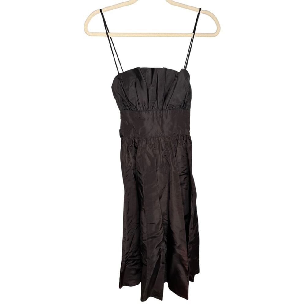 Black Vintage Gunne Sax Jessica Mcclintock Formal MIDI Dress A Line
